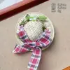 Novo Estilo Guirlanda de Laço Chapéu de Palha Presilha de Cabelo Presilha Lateral Presilha para Franja Menina Doce Presilha Bico de Pato Acessório de Cabelo