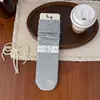 Calcetines de encaje estilo ballet para otoño e invierno, color liso, diseño simple a rayas, calcetines sin costuras, calcetines versátiles hasta la pantorrilla hechos de algodón puro de Zhuji