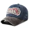 Gorra de béisbol bordada con efecto vintage lavado y desgastado, transfronteriza, para hombre y mujer, gorra con visera para proteger del sol en exteriores, sombrero de moda de estilo americano con bloques de color