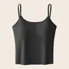 Camisola Pequena de Verão Feminina Camisa Base Interna Top Emagrecedor Justo com Bojo Cruzado Costas Bonitas Envolto no Peito Roupa Externa Top
