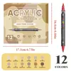 Set de Marcadores Acrílicos de Doble Punta Nuevos Transfronterizos, Plumas de Dibujo Específicas para Arte, Marcadores de Pintura DIY para Niños
