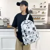 Mochila Nova para Casal de Grande Capacidade Estilo Coreano com Padrão de Estrelas Fofas para Alunos do Ensino Fundamental, Médio e Universitário