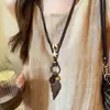 Nova Colar Pingente Pena Zen Chinês Feminino Corrente Longa Clavícula Retrô Boêmia Estilo Étnico Acessórios para Empilhar
