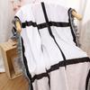 Uso Doméstico Casual Estampado Digital Listrado Preto Fabricante Atacado Manta de Ar Condicionado de Soneca Veludo Nuvem Vison Pelúcia Amigo da Pele Macio