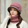 Moda de invierno gorro de lana grueso y cálido con forro polar para ancianos para mujeres, mamá, sombrero para mediana edad y ancianos