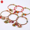 Zongzi Pequeno Tecido à Mão com Fio de Cinco Cores, Novos Acessórios DIY Estilo Étnico Chinês, Pulseiras Festivas Infantis Estilo Casal
