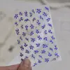 Pegatinas para Uñas de Diamante de Cristal tomomi Nuevas Pegatinas para Uñas Vintage Xiaohongshu Decoraciones para Uñas Metálicas Flor Azul Francés