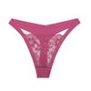 Tanga al por mayor de encaje de color sólido de alta elasticidad sexy de algodón entrepierna tanga damas Amazon transfronterizo