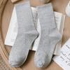 Meias Masculinas Pretas e Cinzas, Meias Finas de Cano Médio para Primavera e Verão, Meias Esportivas Masculinas Respiráveis de Algodão, Meias Longas Brancas no Atacado