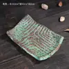 Bandeja de cerâmica redonda quadrada verde vermelha branca criativa base de vaso de flores carnuda bandeja de água grande média pequena base