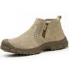 Sapatos de Segurança Masculinos em Couro, Antichoque, Resistentes à Perfuração, Leves, Antiescaldantes para Soldagem, Sapatos de Trabalho para Canteiro de Obras, Sapatos de Proteção com Biqueira de Aço para Soldadores