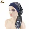 Chapéu de borda cruzada elástico de aba larga touca de dormir chapéu de cuidados com os cabelos JDT-329C