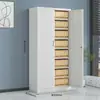 Archivero de oficina, archivador de acero para documentos, mueble de almacenamiento para el hogar, gabinete con cerradura, mueble con ruedas, archivador metálico