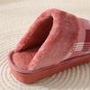 Pantuflas de Algodón a Cuadros de Otoño e Invierno para Mujer, Pantuflas Cálidas de Suela Gruesa para Interior, para Pareja, para Casa, con Forro de Piel, Engrosadas y Cálidas