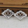 Acessórios para joias diy 26*22mm acessórios de leque de cobre fundido material para grampo de cabelo