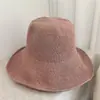 Sombrero de Paja Plegable Hecho a Mano de Ganchillo Estilo Coreano Japonés para Mujer, Sombrero de Pescador Transpirable para Salidas de Verano Protección Solar