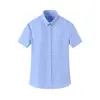 Camisa Masculina Dp 100% Algodão Pronta para Vestir Não Amassa, Respirável Fio 80 Casual para Trabalho Profissional, Camisa Branca Manga Curta Unissex