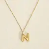 Colar Pingente Alfabeto de Bolha com 26 Letras em Inglês Mais Vendido na Amazon Transfronteiriço Corrente de Contas de Aço Inoxidável 18K Produto de Nicho
