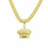 Hip-Hop Europeu e Americano Coroa Completa de Diamante Pingente de Letra Colar de Corrente Cubana Personalidade Chaoren Nightclub Acessórios de Pingente Masculino