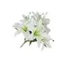 Venta al por mayor de fábrica 7 Flores de Lirio Grandes Flores Artificiales Impresas en 3D para Bodas, Hogar, Decoraciones de Hotel, Escaparates y Arreglos Florales Artificiales