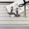 Moda moderna super flash pedrería estrella de cinco puntas hueso planeta letra aretes collar personalidad única Accesorios de alto sentido