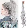 Peruca europeia e americana 32 polegadas rabo de cavalo peruca wrap-around extensões de cabelo rabo de cavalo feminino varinha mágica rabo de cavalo vara cabelo rabo de cavalo