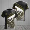 Camiseta Casual de Manga Corta con Cuello Redondo para Hombre, Transpirable, de Secado Rápido, con Patrón de Bandera y Emblema Nacional de Rusia, Impresión 3D, Suministro