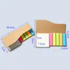 Notas Adesivas Reutilizáveis Estilo Piano Criativas Cuidadosamente Selecionadas, Conjunto de Notas Adesivas de Papel Kraft, Bloco de Notas Colorido com Logo Rasgável