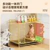 Estante de almacenamiento jaula para perros, perrera interior para el hogar, jaula para mascotas cuadrada de tubo de acero para perros medianos y grandes, jaula de hierro para perros pequeños, jaula para perros