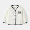 Atacado de Roupas Infantis de Primavera 2026 Novo Moletom para Meninos Estilo Coreano Cardigan com Gola V Infantil Jaqueta Top de Primavera para Bebê