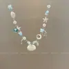 Collar de Estrella de Mar con Conchas y Perlas Asimétrico de Moda Cadena para Clavícula Vacaciones en la Costa