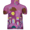 Tops Nicho Miyake Design para Mulheres Verão Fino Gola Redonda Modelagem Slim Pregueado Estampado Camisetas de Manga Curta para Mulheres