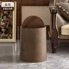 Cesta de Papel de Venta Directa con Doble Juego de Cubos de Basura Domésticos de Gran Capacidad, Nuevo Estilo Diseño Retro Madera para Cocina y Sala de Estar