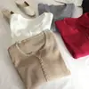 Nuevo Suéter de Punto Ajustado de Cuello Redondo de Manga Larga Fino para Mujer, Estilo Retro Otoño/Invierno, Capa Base