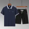 Traje Deportivo de Verano Casual Holgado de Manga Corta y Pantalones Cortos para Hombres de Mediana Edad y Mayores Beijianglang
