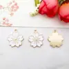 1 Colgante de Accesorio de Joyería DIY, Accesorio de Aleación con Flor de Esmalte a la Moda, Pulsera de Flor de Cinco Pétalos, Collar, Colgante de Arete