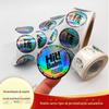 Etiqueta Colorida Autoadesiva de PVC Transparente com Hot Stamping Laser Adesivo de Vinil Holográfico à Prova d'Água Suporte Adesivo Personalizado