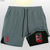Pantalones de Playa de Verano para Hombre Doble Capa 2 en 1 Estilo Europeo y Americano, Pantalones Deportivos de Malla para Correr, Pantalones Cuádruples de Secado Rápido Impermeables