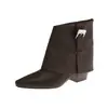 Botines de Moda para Mujer 2026 Primavera Otoño Nuevos Versátiles Retro Hebilla Botas de Caballero Exteriores Tacón Alto Elevadores Botas de Moda