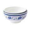 A5 Melamina Azul y Blanco Tazón Pequeño Tazón de Arroz Hotel Restaurante Hotel Comercial Porcelana Imitación Tazón Redondo para Sopa Tazón de Oreja Única Venta al por Mayor