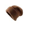 Gorro de lana gruesa con gran circunferencia de cabeza para niños, para otoño e invierno, holgado, cálido, para el frío, con cara grande, para mostrar la cara, tejido pequeño, con protección para las orejas.