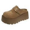 Zapatos Birkenstocks para Mujer Zuecos Medios para Exteriores 2025 Nuevos Primavera y Otoño Plataforma Suela Gruesa Aumentadores de Altura Zapatos Birkenstocks Pequeños