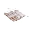 Venta directa de fábrica de nuevas bandejas transparentes de plástico para frutas, platos para frutas, bandejas para frutas secas, bandejas para dulces y bocadillos, bandejas de almacenamiento para sala de estar en stock
