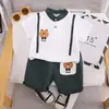 Conjunto de Ropa para Niños Niños, Nuevo Estilo Verano 2024, Atuendos Modernos de Manga Corta para Niños, Ropa de Verano para Bebés Niños