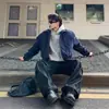Chaqueta de aviador estilo americano, abrigo de algodón para hombre para otoño e invierno, chaqueta limpia de moda urbana, chaqueta de béisbol de marca de moda con cuello de solapa