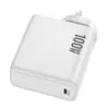 Cargador Rápido de Nitruro de Galio Pd100W Cargador Pd Enchufe Plegable Estándar de EE. UU. 2A2C Cargador de Portátil Multipuerto Transfronterizo