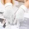 Nuevos Guantes Gruesos con Pantalla Táctil para Hombres y Mujeres en Otoño e Invierno para Mantener Calientes y a Prueba de Frío Guantes de Lana Tejida para Ciclismo al Aire Libre