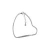 Pulsera de Cadena de Caja Larga de Plata Esterlina S925 Simple Nicho Letra Marca Moda Femenina Personalizada Industria Pesada Versátil