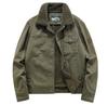 3166Chaqueta de Algodón Gruesa con Forro Polar Transfronteriza con Lana de Cordero, Abrigo Cálido Holgado Lavado para Hombre para Invierno