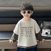 Camiseta Dos en Uno para Niños de Primavera y Otoño, Estilo Coreano, Sudadera Elegante Casual de Manga Larga para Niños, Ropa de Comercio Exterior para Niños Pequeños
